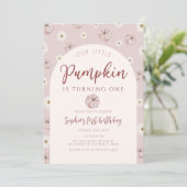 Invitation Premier anniversaire de notre petit Citrouille (Debout devant)