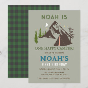 Invitation Premier Anniversaire de One Happy Camper