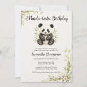 Invitation Premier anniversaire de Panda Mignon (Devant)