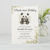 Invitation Premier anniversaire de Panda Mignon (Debout devant)