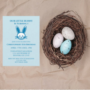 Invitation Premier anniversaire de Petit Lapin