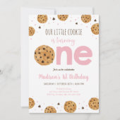 Invitation Premier anniversaire de Pink Little Cookie (Devant)