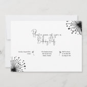 Invitation premier anniversaire de pissenlit (Dos)