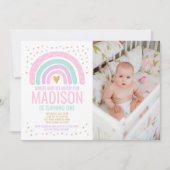 Invitation Premier anniversaire de Rainbow (Devant)