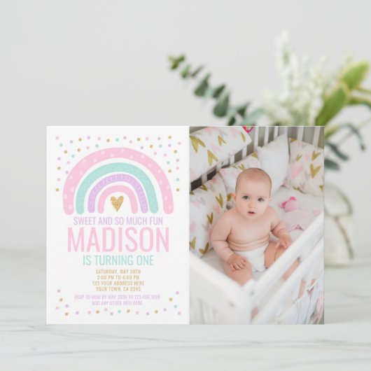 Invitation Premier anniversaire de Rainbow (Debout devant)