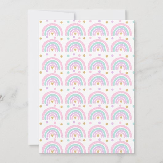 Invitation Premier anniversaire de Rainbow (Dos)