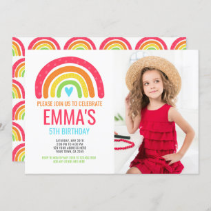 Invitation Premier anniversaire de Rainbow