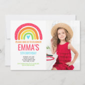 Invitation Premier anniversaire de Rainbow moderne (Devant)