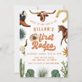 Invitation Premier anniversaire de Rodeo Cowboy (Devant)