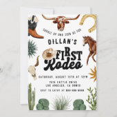 Invitation Premier anniversaire de Rodeo Cowboy (Devant)