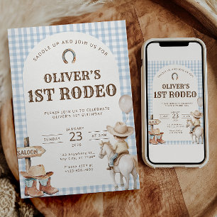 Invitation Premier Anniversaire de Rodeo Garçon Anniversaire