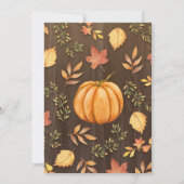 Invitation Premier anniversaire de Rustic Little Citrouille (Dos)