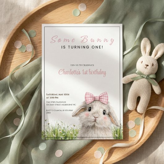 Invitation Premier Anniversaire de Some Bunny 