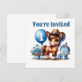 Invitation Premier anniversaire de Western Pony (Devant / Derrière)