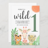 Invitation Premier anniversaire de Wild One Boy (Devant / Derrière)