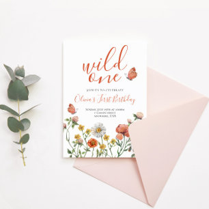 Invitation Premier anniversaire de Wild One Wildflower