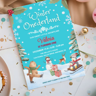 Invitation Premier anniversaire de Winter Onederland Little S
