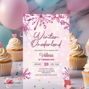 Invitation Premier anniversaire de Winter Onederland Little S