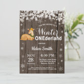 Invitation Premier Anniversaire de Winter Onederland Rustique (Debout devant)