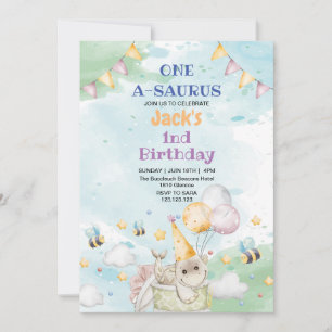 Invitation Premier Anniversaire Dino Dinosaur