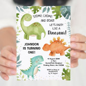 Invitation Premier anniversaire Dinosaur Anniversaire Invitat