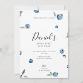 Invitation Premier anniversaire du bleuet (Devant)