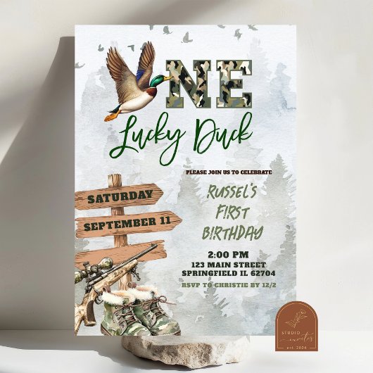 Invitation Premier anniversaire du canard colvert