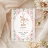 Invitation Premier anniversaire du Carousel rose