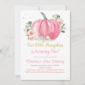 Invitation Premier anniversaire du citrouille (Devant)