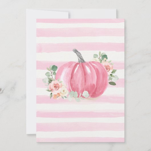 Invitation Premier anniversaire du citrouille (Dos)