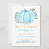 Invitation Premier anniversaire du citrouille (Devant)