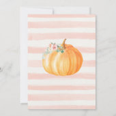 Invitation Premier anniversaire du citrouille (Dos)