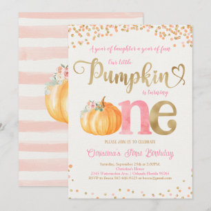 Invitation Premier anniversaire du citrouille