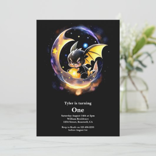 Invitation Premier anniversaire du dragon (Debout devant)