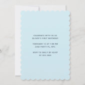 Invitation Premier anniversaire du garçon Little Sweetheart (Dos)