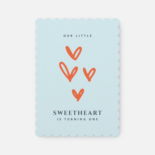 Invitation Premier anniversaire du garçon Little Sweetheart