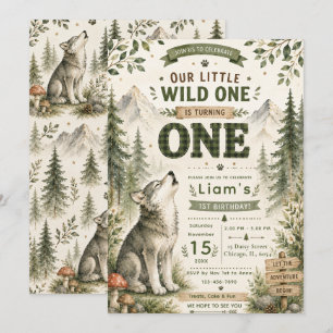 Invitation Premier anniversaire du loup des bois