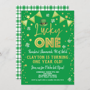 Invitation Premier anniversaire du Lucky One Baby, Saint Patr