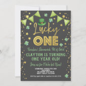 Invitation Premier anniversaire du Lucky One Baby, Saint Patr (Devant)