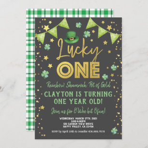 Invitation Premier anniversaire du Lucky One Baby, Saint Patr