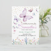 Invitation Premier anniversaire du papillon (Debout devant)