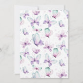 Invitation Premier anniversaire du papillon (Dos)