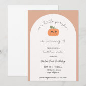 Invitation Premier anniversaire du petit Citrouille (Devant / Derrière)