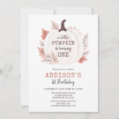 Invitation Premier anniversaire du petit Citrouille (Devant)