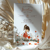 Invitation Premier anniversaire du petit Fleur sauvage