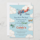 Invitation Premier anniversaire du petit pilote (Devant)