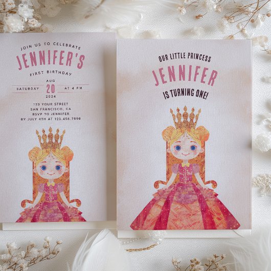 Invitation Premier anniversaire du Royal Fairytale