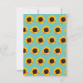 Invitation Premier anniversaire du tournesol (Dos)