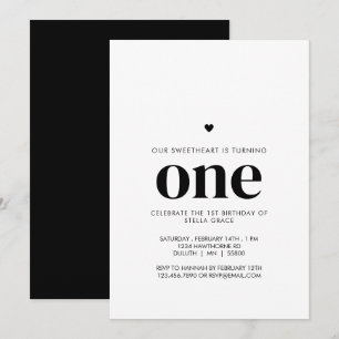 Invitation Premier Anniversaire D'un Petit Amour Personnalisé