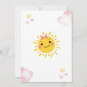 INVITATION PREMIER ANNIVERSAIRE D'UNE FILLE HEUREUSE (Dos)